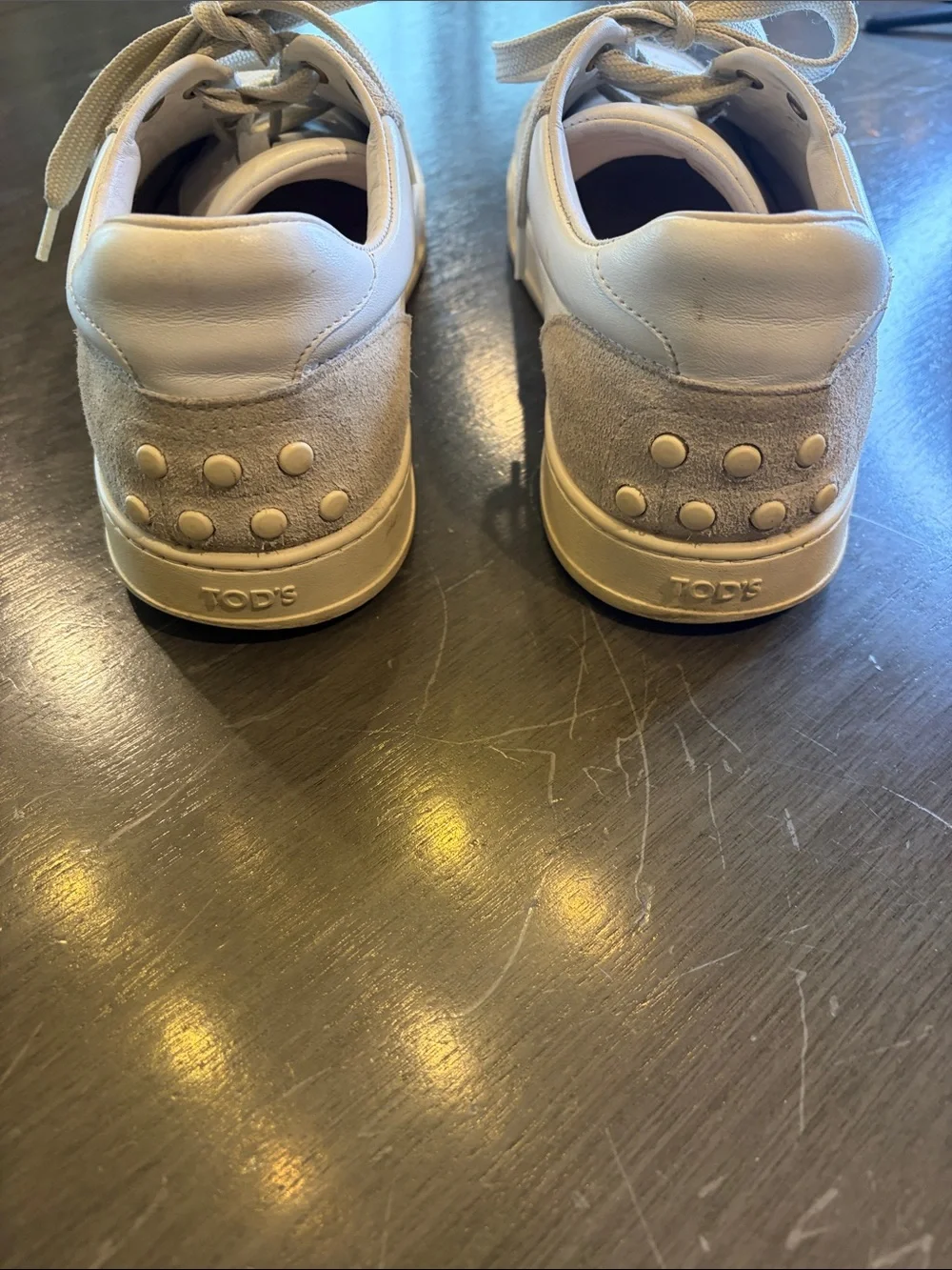Tod's | US 11 | White and Cream Suede Leather Sneakers